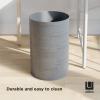 Umbra Metalla Trash Can Waste Basket, Plastic 4.5 Gallon (17L) Bin, Black(Greywood)