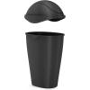 Umbra Swinger 12-Gallon Swing-Top Waste Can, Black(Black)