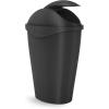 Umbra Swinger 12-Gallon Swing-Top Waste Can, Black(Black)