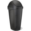 Umbra Swinger 12-Gallon Swing-Top Waste Can, Black(Black)