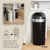 Umbra Trash Can, Large Capacity, Trash Can, Dust Box, Bench, 2.4 gal (62 L), Black/Nickel