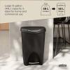 Umbra Trash Can, Large Capacity, Trash Can, Dust Box, Brimcan, 11.6 gal (50 L), Black