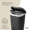 Umbra Trash Can, Large Capacity, Trash Can, Dust Box, Brimcan, 11.6 gal (50 L), Black