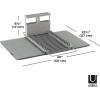 Umbra UDry Dish Drying Rack with Mat – Kitchen Countertop Dish Drainer & Absorbent Microfiber Drying Mat, Foldable Dish Rack Organizer for Plates, Cups & Utensils, Sand(Charcoal)