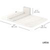 Umbra UDry Dish Drying Rack with Mat – Kitchen Countertop Dish Drainer & Absorbent Microfiber Drying Mat, Foldable Dish Rack Organizer for Plates, Cups & Utensils, Sand(Sand)