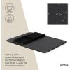 Umbra UDry Dish Drying Rack with Mat – Kitchen Countertop Dish Drainer & Absorbent Microfiber Drying Mat, Foldable Dish Rack Organizer for Plates, Cups & Utensils, Sand(Black)