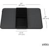 Umbra UDry Dish Drying Rack with Mat – Kitchen Countertop Dish Drainer & Absorbent Microfiber Drying Mat, Foldable Dish Rack Organizer for Plates, Cups & Utensils, Sand(Black)