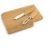 Umbra Cheeboo Three-Piece Bamboo Cheese Cutting Board and Knife Set