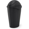 Umbra Swinger 12-Gallon Swing-Top Waste Can, Black(Black)