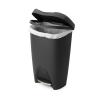 Umbra Trash Can, Large Capacity, Trash Can, Dust Box, Brimcan, 11.6 gal (50 L), Black