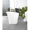 umbra 9981000218 Slim Trash Can Oval Lidless Pale Trash Can Waste Box White 7.5L Skinny Can 9981000218 3 Pack