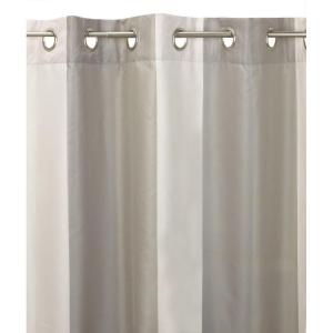 Umbra Concerto 50-Inch-by-84-Inch Taffeta Drapery Panel with Grommet Top, Chocolate(Pewter)