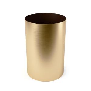 Umbra Metalla Trash Can Waste Basket, Plastic 4.5 Gallon (17L) Bin, Black(Gold)
