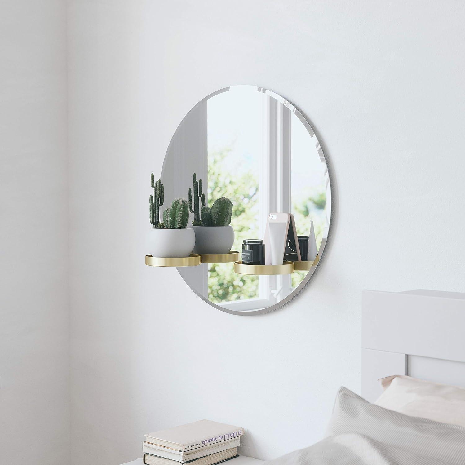 image:imageUmbra Perch 24 Brass Wall MirrorBrass