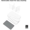 Umbra Glam Organizer, Countertop Makeup and Cosmetic Multi-Function Storage for Hair Tools with Dividers, Clear/Dark Gray(Clear)