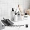 Umbra Glam Organizer, Countertop Makeup and Cosmetic Multi-Function Storage for Hair Tools with Dividers, Clear/Dark Gray(Clear)