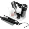 Umbra Glam Organizer, Countertop Makeup and Cosmetic Multi-Function Storage for Hair Tools with Dividers, Clear/Dark Gray(Clear)