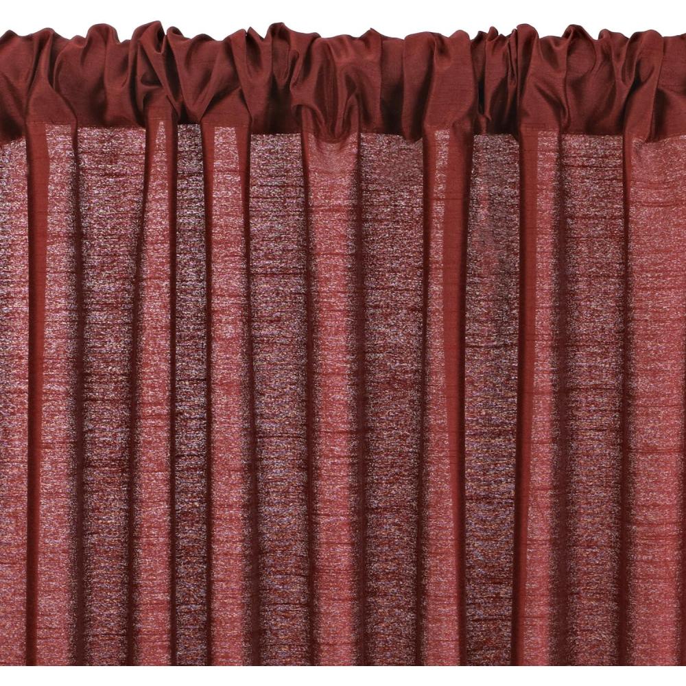 image:imageUmbra Camilla 50Inch by 95Inch Drapery Panel WhiteCranberry