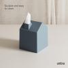 Umbra Casa Tissue Box Cover – Modern House-Shaped Tissue Box Holder for Standard Square Boutique Tissue Boxes, Ocean Plastic, Bathroom & Home Décor, Ocean Sand(Slate Blue)