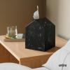 Umbra Casa Tissue Box Cover – Modern House-Shaped Tissue Box Holder for Standard Square Boutique Tissue Boxes, Ocean Plastic, Bathroom & Home Décor, Ocean Sand(Ocean Black)