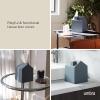 Umbra Casa Tissue Box Cover – Modern House-Shaped Tissue Box Holder for Standard Square Boutique Tissue Boxes, Ocean Plastic, Bathroom & Home Décor, Ocean Sand(Slate Blue)