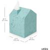 Umbra Casa Tissue Box Cover – Modern House-Shaped Tissue Box Holder for Standard Square Boutique Tissue Boxes, Ocean Plastic, Bathroom & Home Décor, Ocean Sand(Ocean Blue)