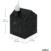 Umbra Casa Tissue Box Cover – Modern House-Shaped Tissue Box Holder for Standard Square Boutique Tissue Boxes, Ocean Plastic, Bathroom & Home Décor, Ocean Sand(Ocean Black)