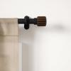 Umbra Evie Pin-Point Curtain Rod 42-120 inch, Black/Walnut, Steel, No-Drill Installation