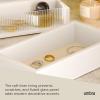 Umbra Malibu Jewelry Box – 3-Tier Storage Organizer with Linen-Lined Compartments, Real Wood, Fluted Glass Accents & Non-Slip Feet for Dresser, Nightstand, or Vanity, Black(White)