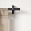 Umbra Trinity Pin-Point Curtain Rod, 42-120 Inch, Steel, No-Drill Installation, Modern Geometric Design, Black