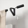 Umbra Trinity Pin-Point Curtain Rod, 42-120 Inch, Steel, No-Drill Installation, Modern Geometric Design, Black