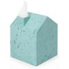 Umbra Casa Tissue Box Cover – Modern House-Shaped Tissue Box Holder for Standard Square Boutique Tissue Boxes, Ocean Plastic, Bathroom & Home Décor, Ocean Sand(Ocean Blue)
