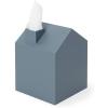 Umbra Casa Tissue Box Cover – Modern House-Shaped Tissue Box Holder for Standard Square Boutique Tissue Boxes, Ocean Plastic, Bathroom & Home Décor, Ocean Sand(Slate Blue)