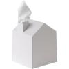 Umbra Casa Tissue Box Cover – Modern House-Shaped Tissue Box Holder for Standard Square Boutique Tissue Boxes, Ocean Plastic, Bathroom & Home Décor, Ocean Sand(White)