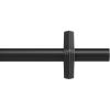 Umbra Trinity Pin-Point Curtain Rod, 42-120 Inch, Steel, No-Drill Installation, Modern Geometric Design, Black