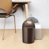 Umbra 1.25 Gallon Mini Waste Can with Removable Swing-Top Lid – Small Garbage Bin for Kitchen, Bathroom, Bedroom, Office – Compact Trash Can Fit Under Tables & Counters – Dark Blue(Bronze)