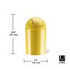 Umbra 1.25 Gallon Mini Waste Can with Removable Swing-Top Lid – Small Garbage Bin for Kitchen, Bathroom, Bedroom, Office – Compact Trash Can Fit Under Tables & Counters – Dark Blue(Yellow)