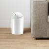 Umbra 1.25 Gallon Mini Waste Can with Removable Swing-Top Lid – Small Garbage Bin for Kitchen, Bathroom, Bedroom, Office – Compact Trash Can Fit Under Tables & Counters – Dark Blue(White)