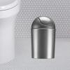 Umbra 1.25 Gallon Mini Waste Can with Removable Swing-Top Lid – Small Garbage Bin for Kitchen, Bathroom, Bedroom, Office – Compact Trash Can Fit Under Tables & Counters – Dark Blue(Silver)
