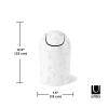 Umbra 1.25 Gallon Mini Waste Can with Removable Swing-Top Lid – Small Garbage Bin for Kitchen, Bathroom, Bedroom, Office – Compact Trash Can Fit Under Tables & Counters – Dark Blue(White Marble)
