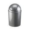 Umbra 1.25 Gallon Mini Waste Can with Removable Swing-Top Lid – Small Garbage Bin for Kitchen, Bathroom, Bedroom, Office – Compact Trash Can Fit Under Tables & Counters – Dark Blue(Silver)