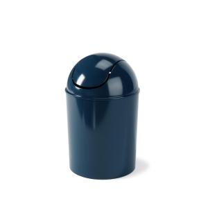 Umbra 1.25 Gallon Mini Waste Can with Removable Swing-Top Lid – Small Garbage Bin for Kitchen, Bathroom, Bedroom, Office – Compact Trash Can Fit Under Tables & Counters – Dark Blue(Dark Blue)