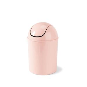 Umbra 1.25 Gallon Mini Waste Can with Removable Swing-Top Lid – Small Garbage Bin for Kitchen, Bathroom, Bedroom, Office – Compact Trash Can Fit Under Tables & Counters – Dark Blue(Pink)