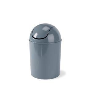 Umbra 1.25 Gallon Mini Waste Can with Removable Swing-Top Lid – Small Garbage Bin for Kitchen, Bathroom, Bedroom, Office – Compact Trash Can Fit Under Tables & Counters – Dark Blue(Slate Blue)