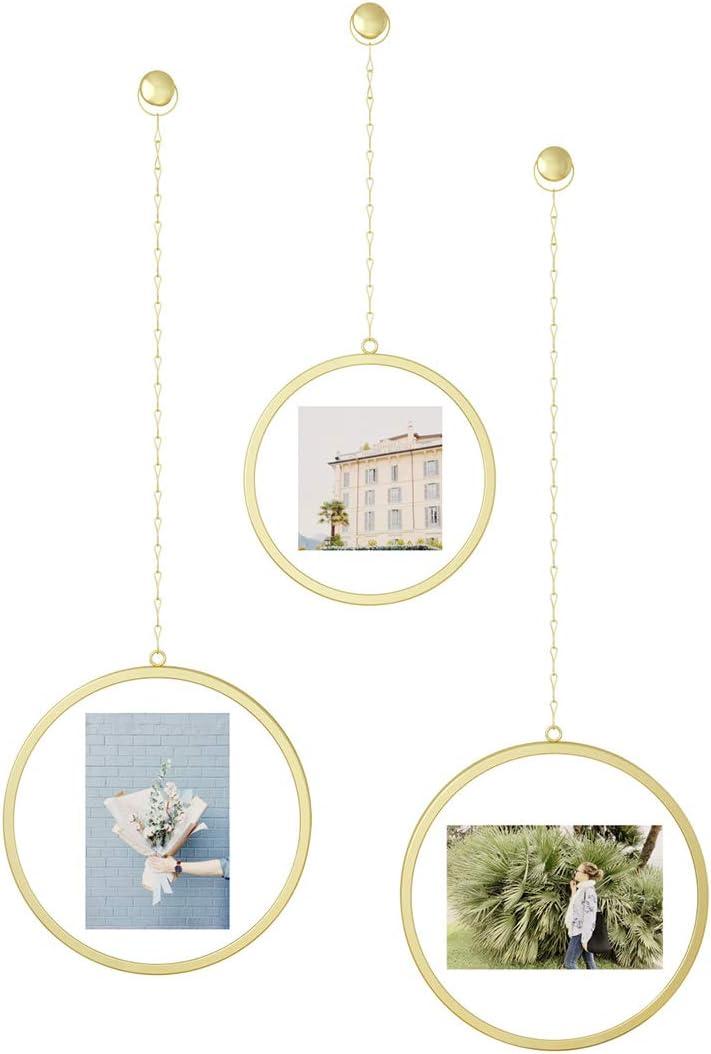 image:imageUmbra Chrome Fotochain 4x4 and 4x6 Picture Frame and Wall Decor Set for PhotosBrass