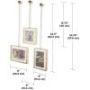 Umbra, Chrome Fotochain, 4×4 and 4×6 Picture Frame and Wall Decor Set for Photos(Brass)