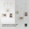 Umbra, Chrome Fotochain, 4×4 and 4×6 Picture Frame and Wall Decor Set for Photos(Brass)