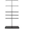 Umbra Trigem Tiered Tabletop Jewelry Organizer Freestanding Hanging Necklace, Earring and Bracelet Display, 5, Barnwood/Nickel(Black)