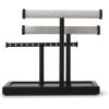 Umbra Trigem Tiered Tabletop Jewelry Organizer Freestanding Hanging Necklace, Earring and Bracelet Display, 5, Barnwood/Nickel(Black/Walnut)