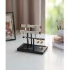 Umbra Trigem Tiered Tabletop Jewelry Organizer Freestanding Hanging Necklace, Earring and Bracelet Display, 5, Barnwood/Nickel(Black/Walnut)